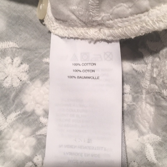 J. Crew white floral popover size S NWT - Picture 8 of 9